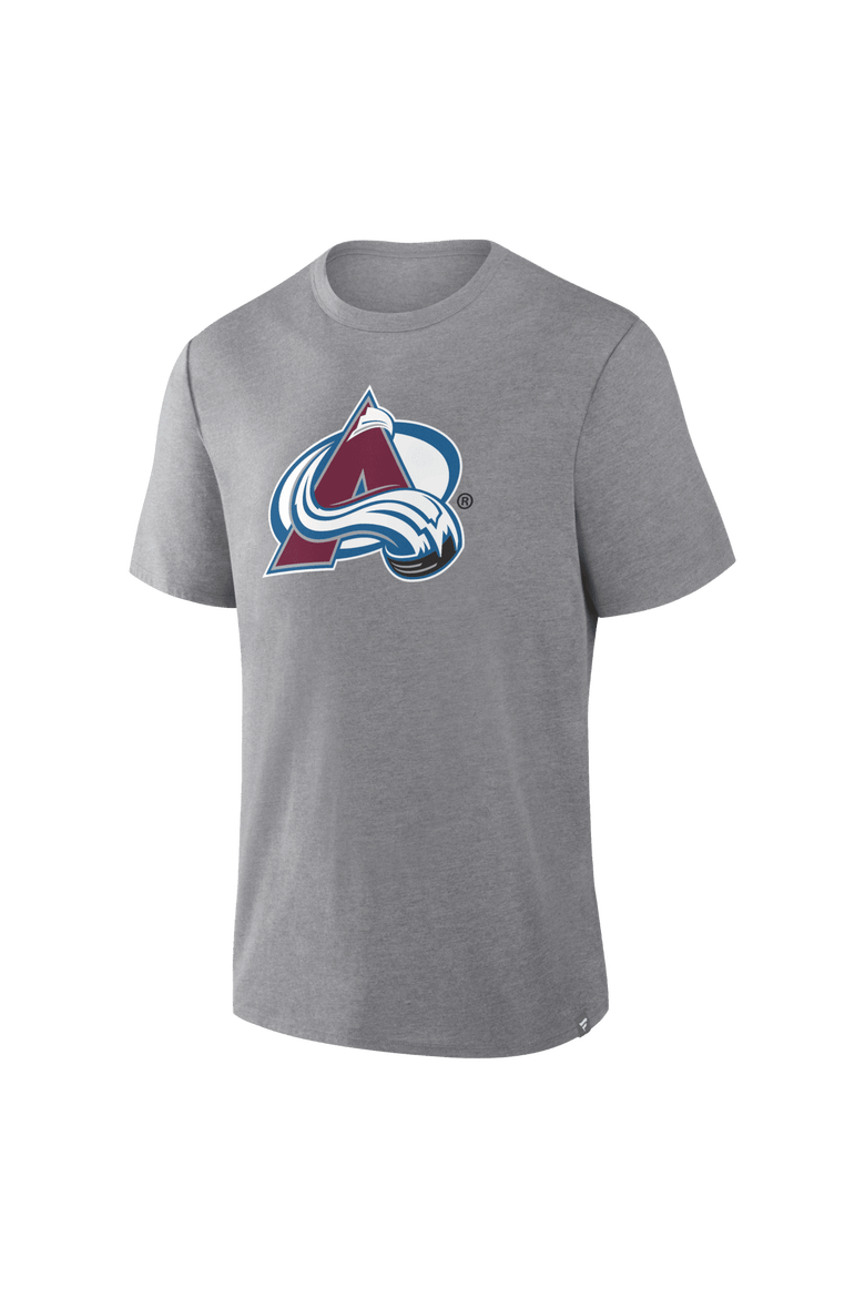 Men's Fanatics Heather Gray Colorado Avalanche Elevated Tri-Blend T-Shirt, Alternate, color, Heather Gray