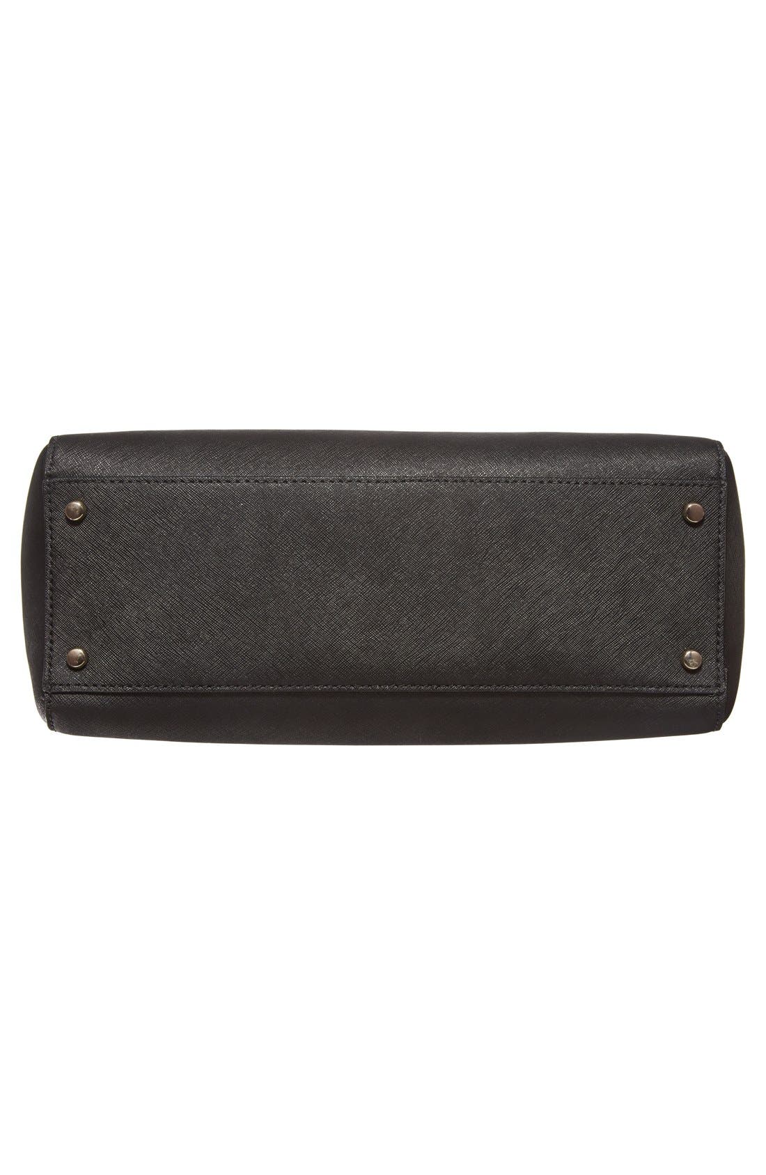 'cameron street - havana' textured leather tote, Alternate, color, BLACK