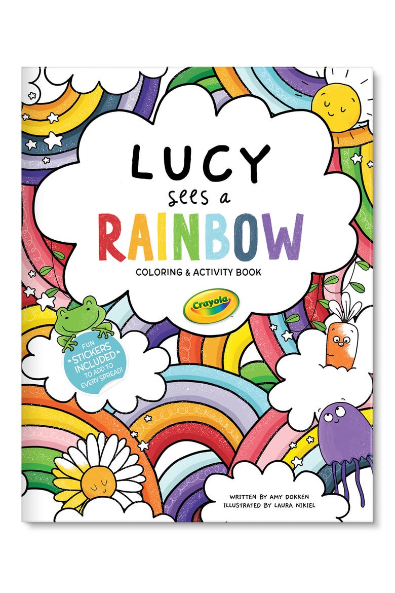 x Crayola® 'Lucy Sees a Rainbow' Personalized Coloring & Activity Book, Main, color, NO COLOR
