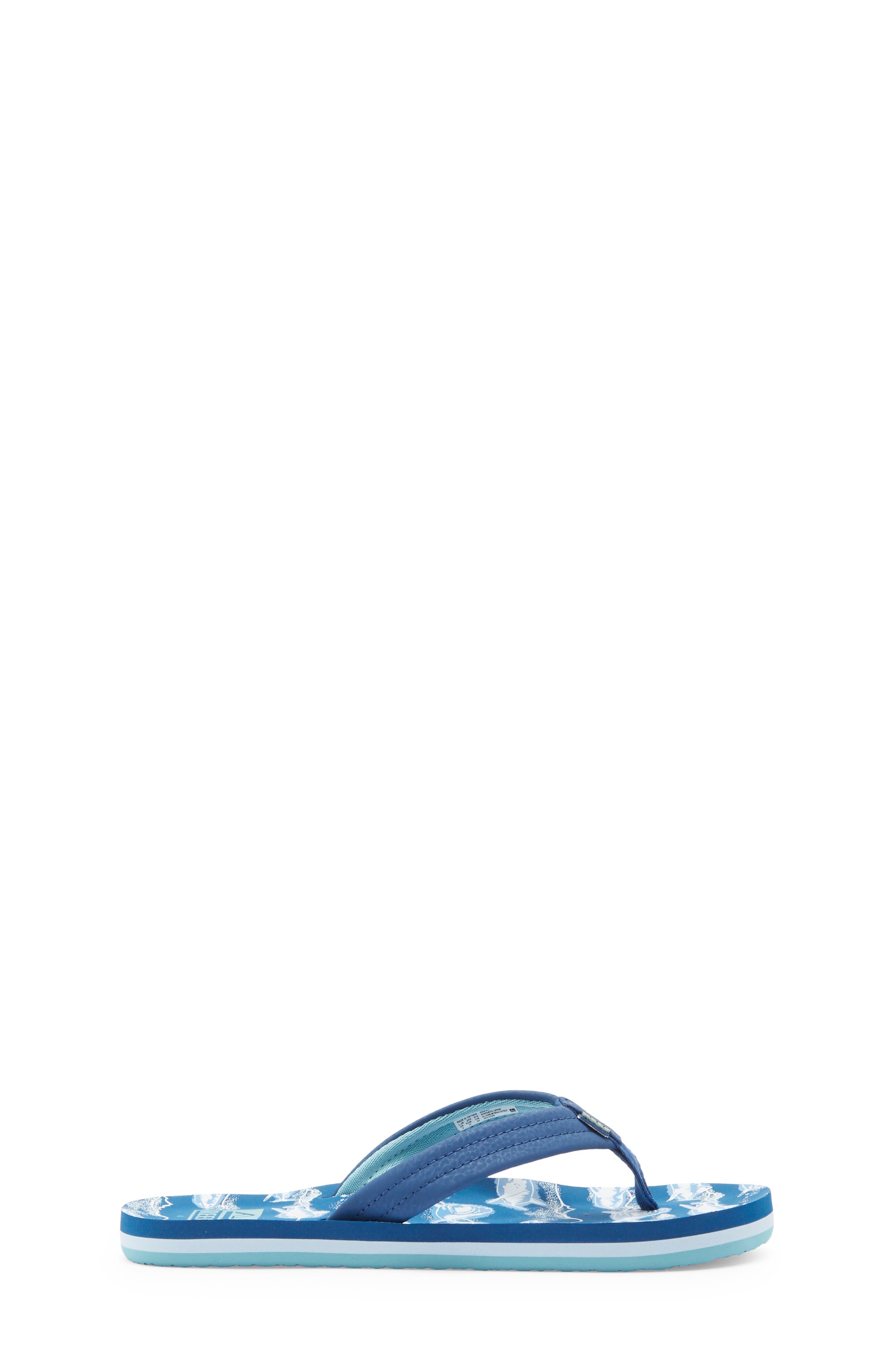 Reef Kids' Ahi Flip Flop, Alternate, color, Royal Sharks