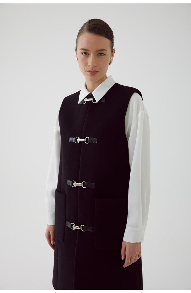Exquise Amado Vest, Alternate, color, Black