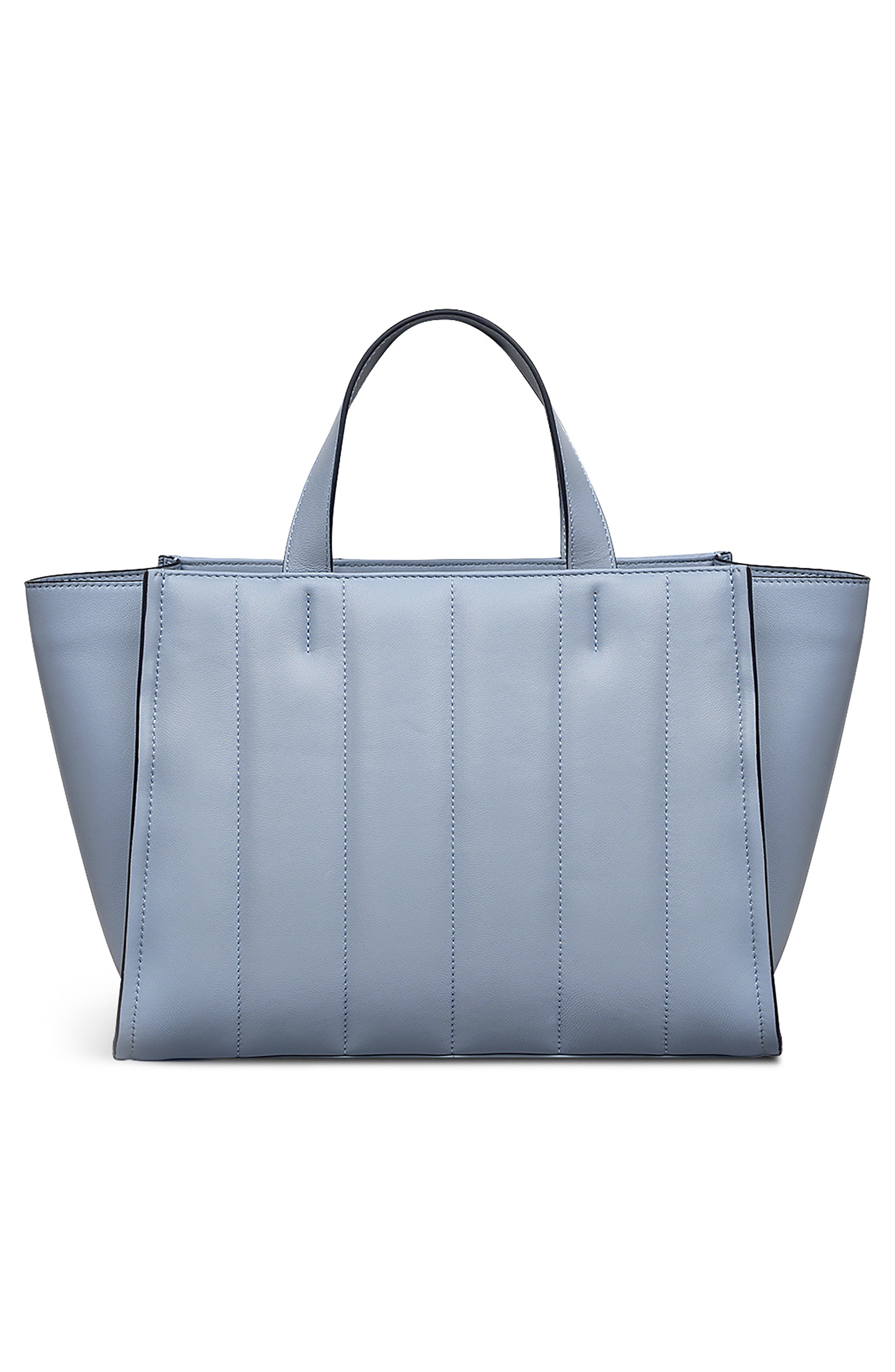 Radley Medium Oak Street Quilted Leather Tote, Alternate, color, Smoke Blue