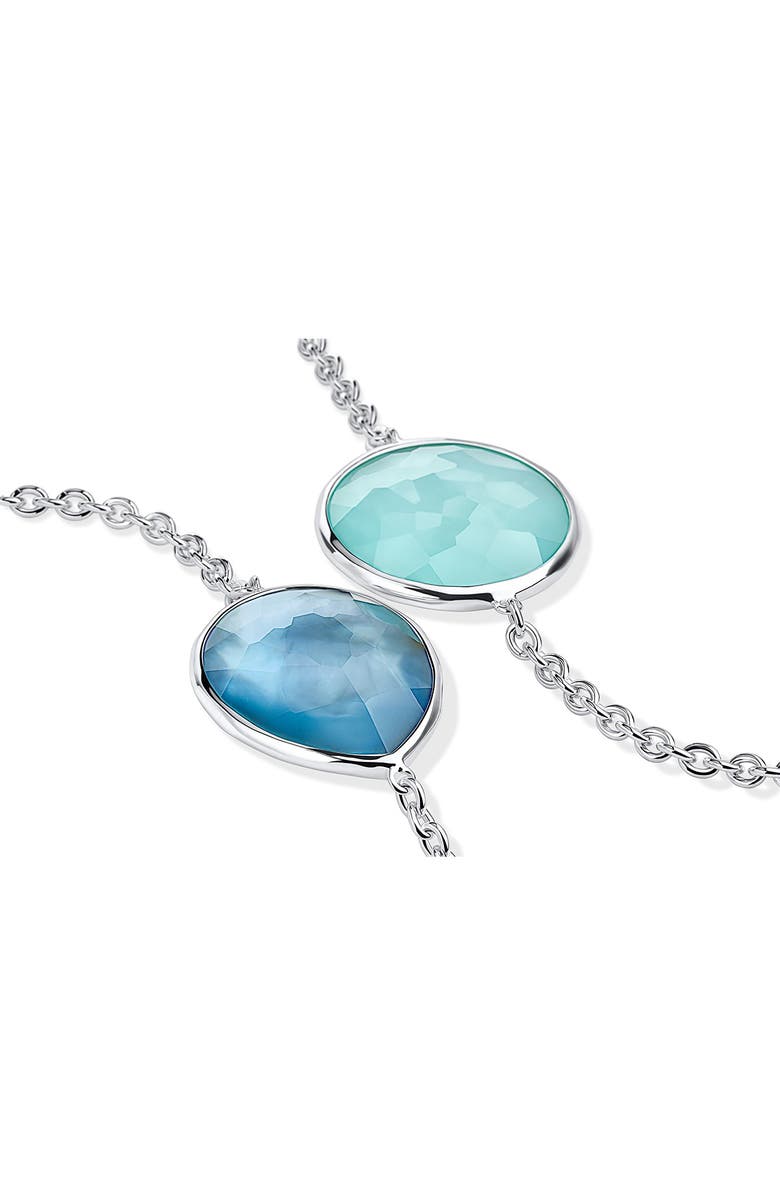 Ippolita Sterling Silver Brazilian Blue Wonderland Station Necklace, Main, color,