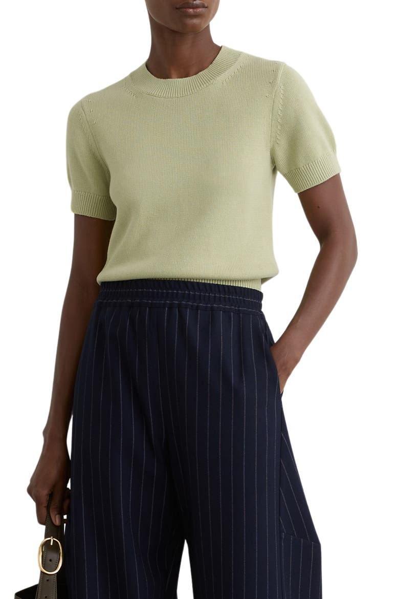 Anita Cotton & Wool Sweater, Main, color, SAGE GREEN