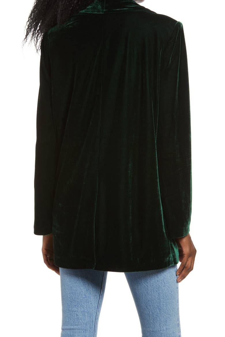 Velvet Blazer, Alternate, color, GREEN