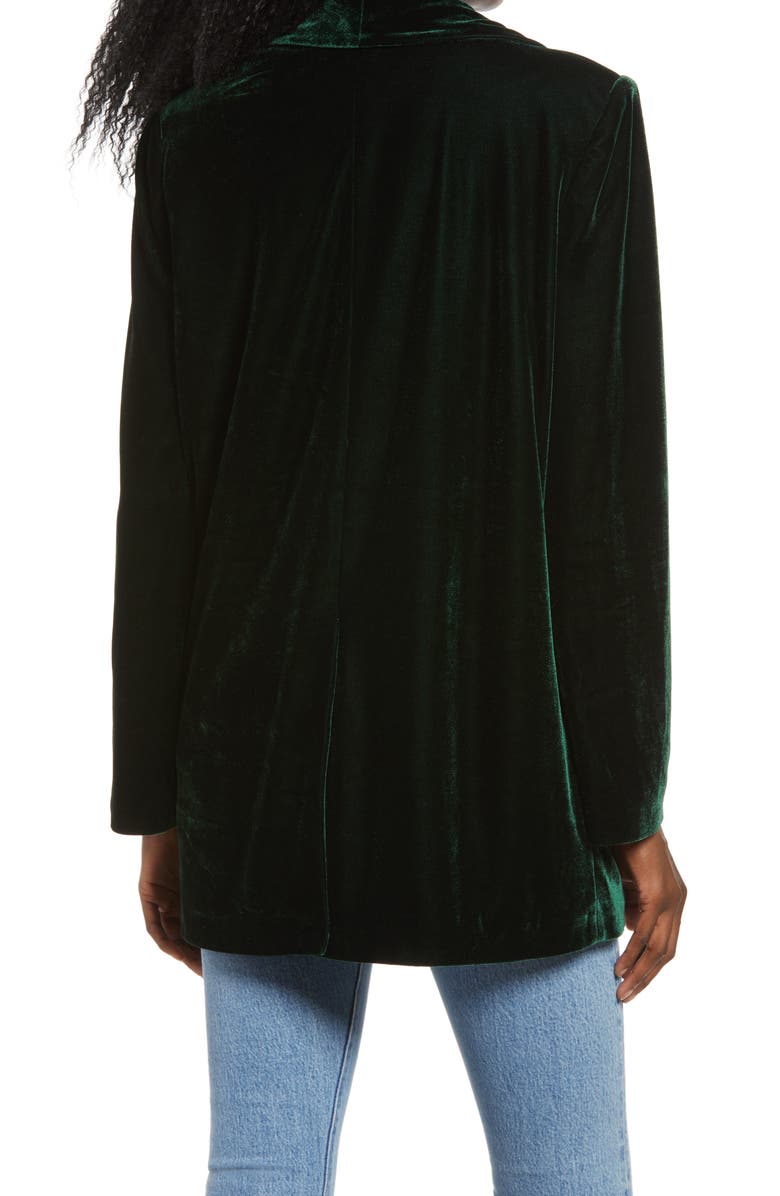 Endless Rose Velvet Blazer, Alternate, color, Green