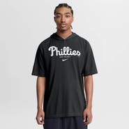 Nike Men's Nike Black Philadelphia Phillies Arched Wordmark Tri-Blend Hooded T-Shirt