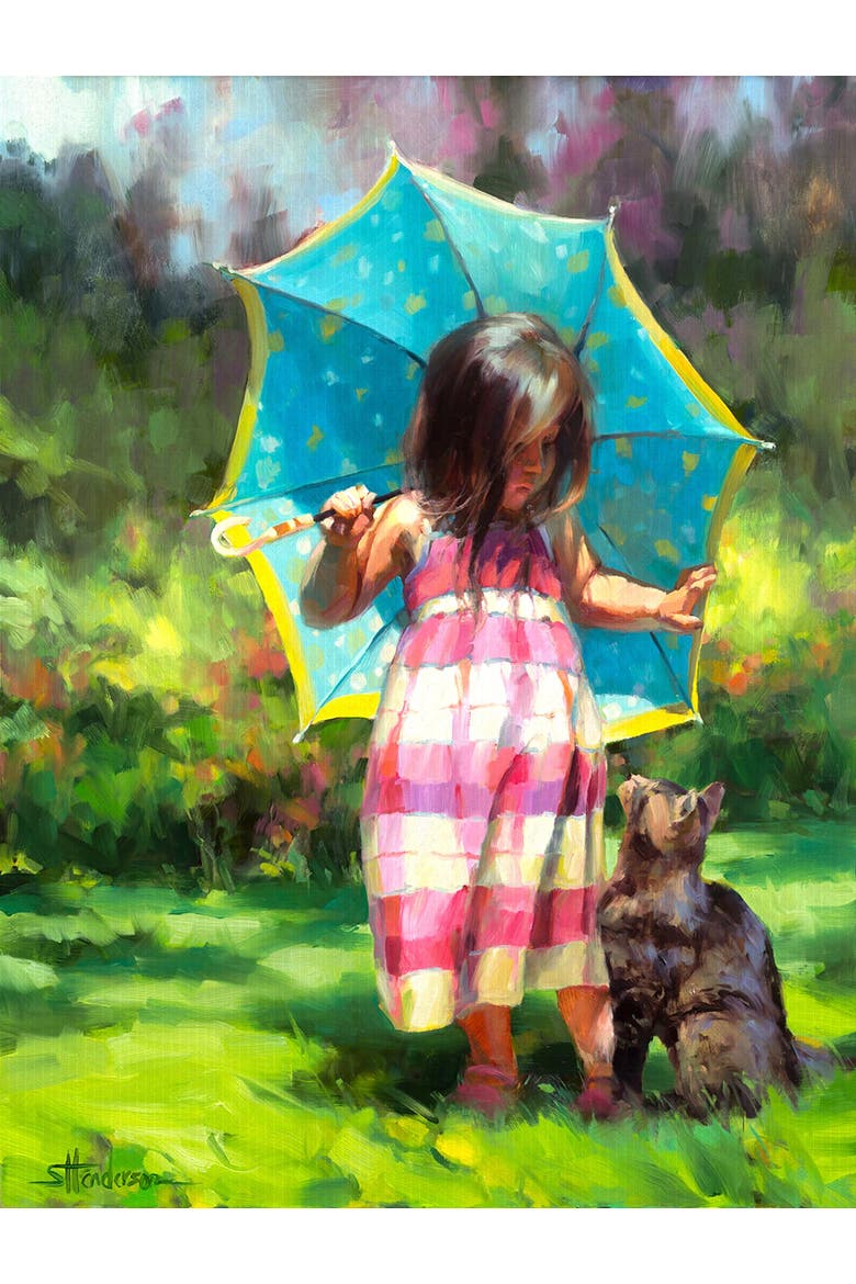 The Teal Umbrella 500 piece Jigsaw Puzzle for Adults, Alternate, color, Multicolor