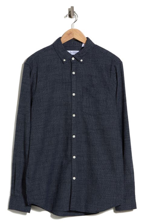 Textured Chambray Button-Down Shirt
