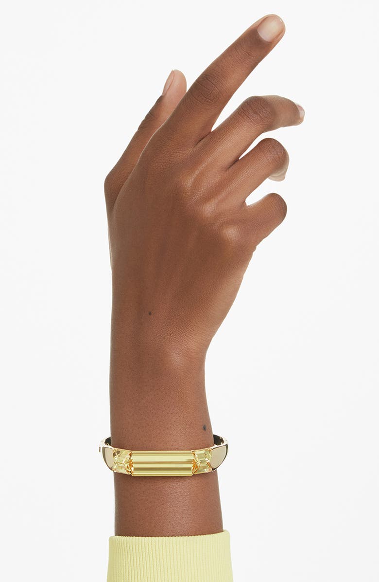 Swarovski Lucent Crystal Bangle Bracelet, Alternate, color, Yellow