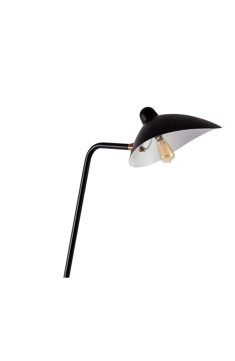 JONATHAN Y Frank Iron Retro Minimalist LED Floor Lamp, Alternate, color, Brass Gold