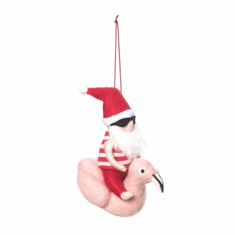 Santa In Shades/Sunglasses Christmas Tree Ornament