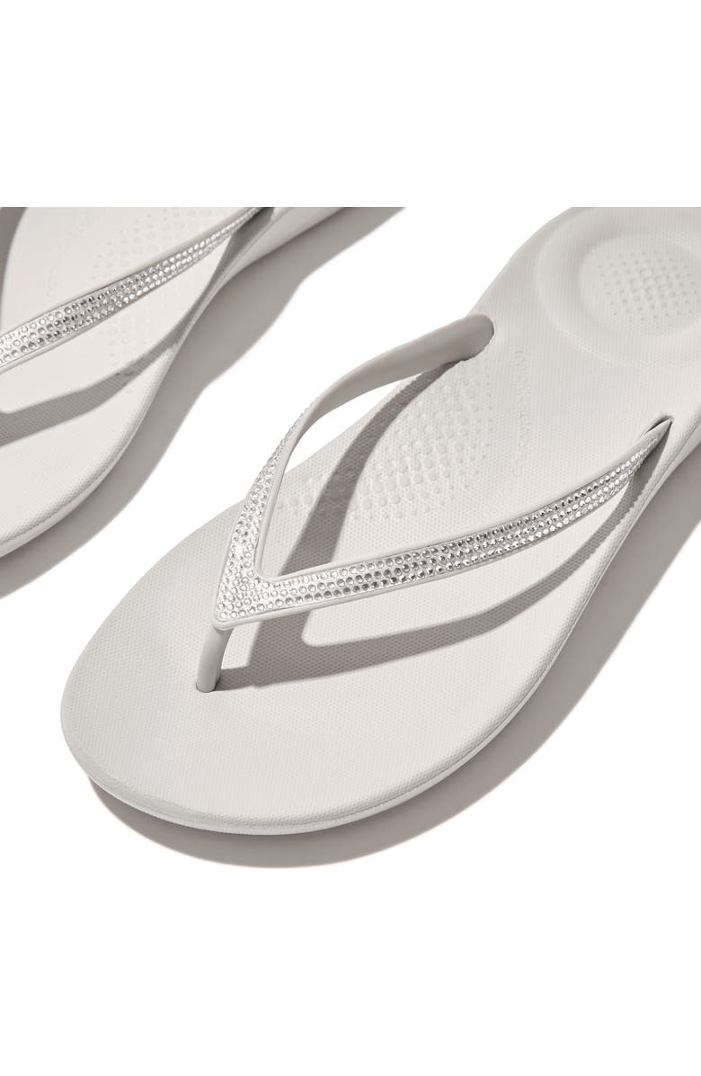 FitFlop iQushion<sup>™</sup> Splash Crystal Flip Flop, Alternate, color, Tiptoe Grey