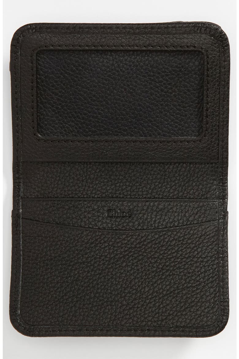 'Paraty' Leather Card Holder, Alternate, color, BLACK