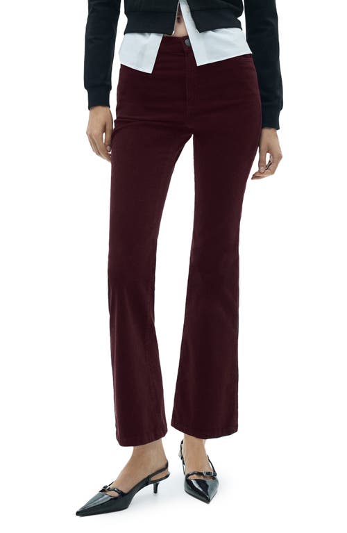 MANGO MANGO SIENNA CROP FLARE CORDUROY JEANS