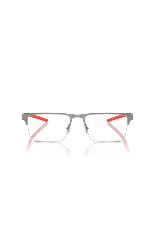 Scuderia Ferrari 57mm Rectangle Optical Glasses In Metallic