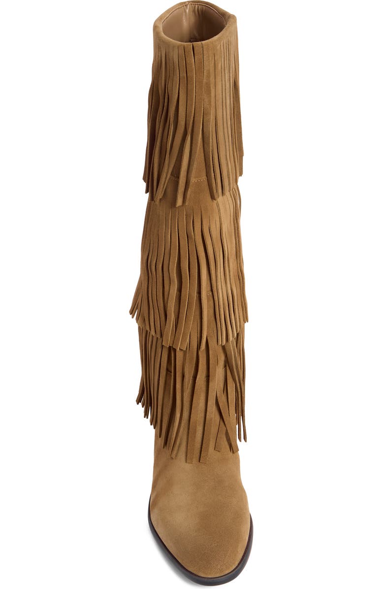 Steve Madden Spur Fringe Boot, Alternate, color, Taupe Suede