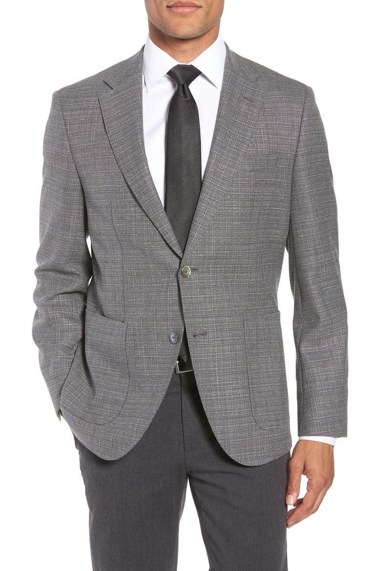 Janson Classic Fit Wool Blazer, Main, color, GREY