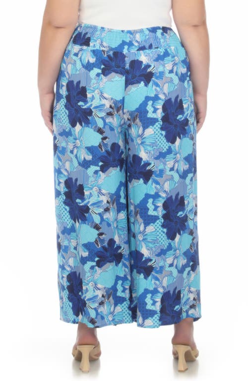 BOHO ME BOHO ME PATTERNED SMOCKED PULL-ON PANTS 