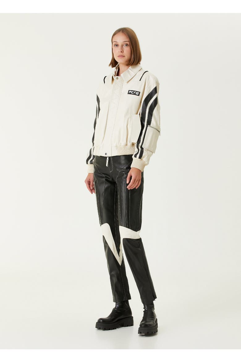 Boomerang Leather Pant, Alternate, color, Black