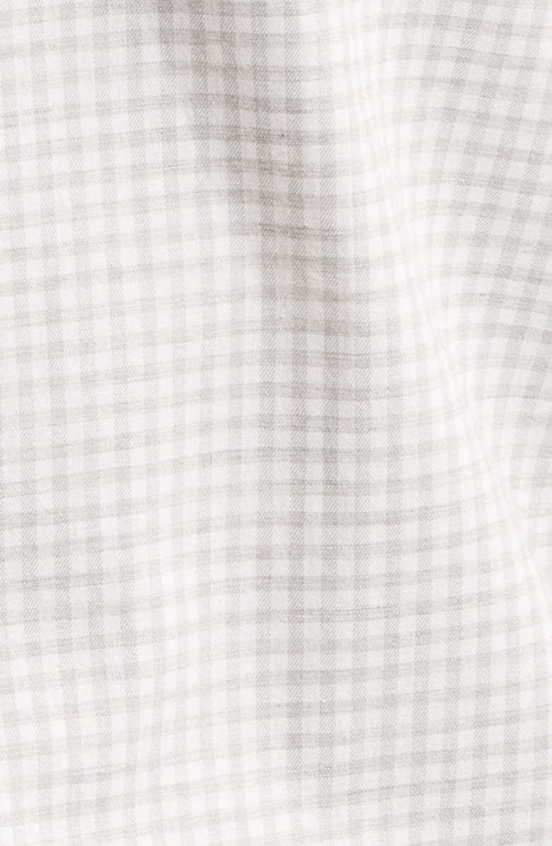 Scott Barber Gingham Stretch Cotton & Cashmere Button-Up Shirt, Alternate, color, 
