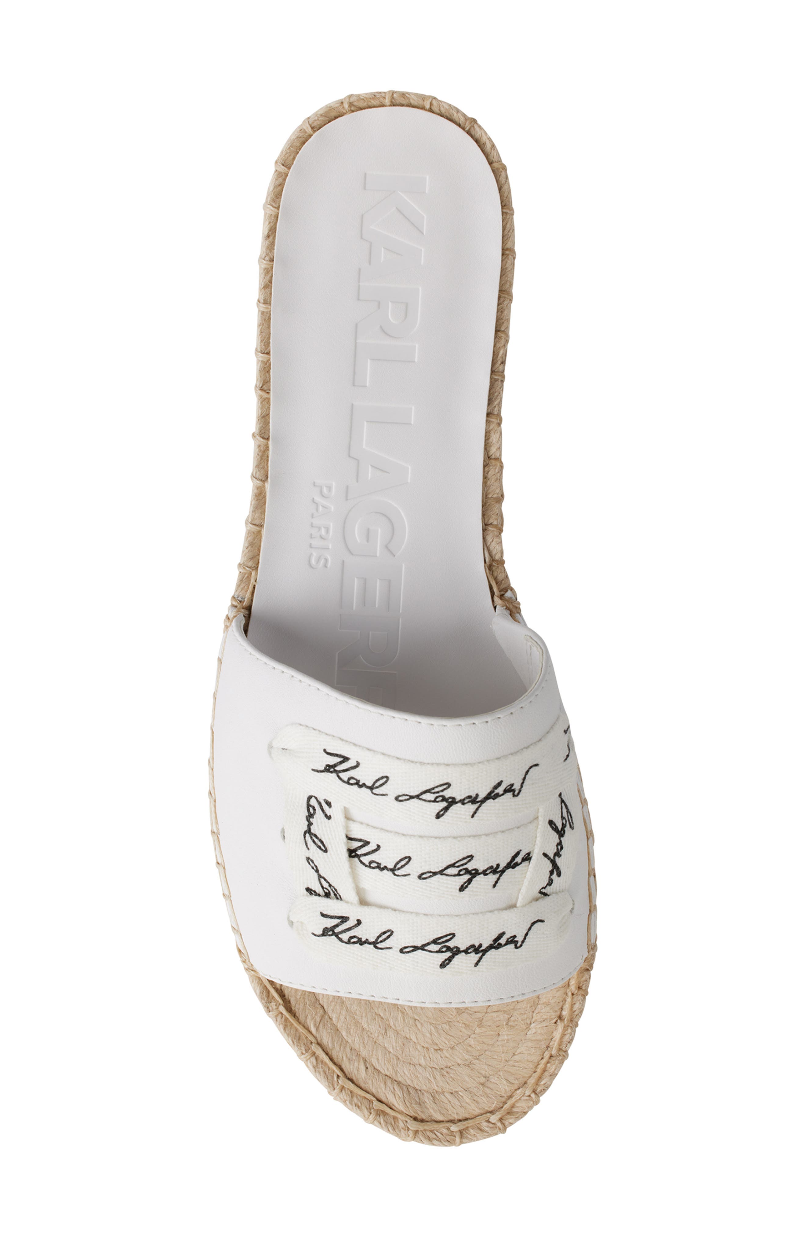 KARL LAGERFELD PARIS Logo Embroidery Platform Espadrille, Alternate, color, 