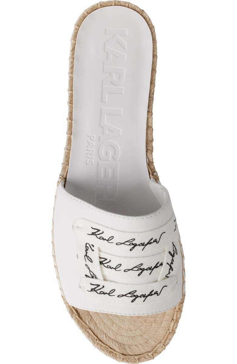 KARL LAGERFELD PARIS Logo Embroidery Platform Espadrille, Alternate, color,