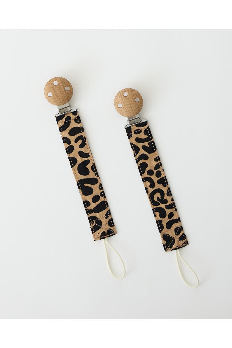 Pacifier Clip Two-Pack, Main, color, Leopard