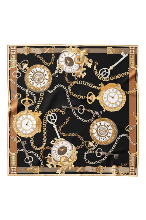 Like Clockwork - Silk Pocket Square for Men