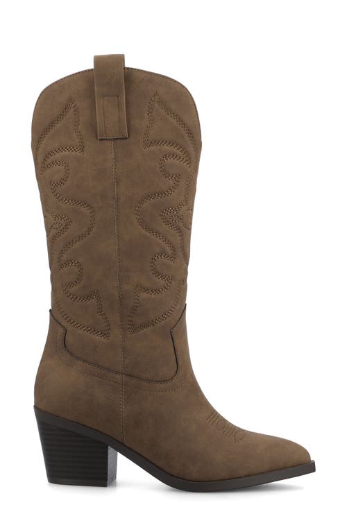 Journee Collection Chantry Western Boot In Brown