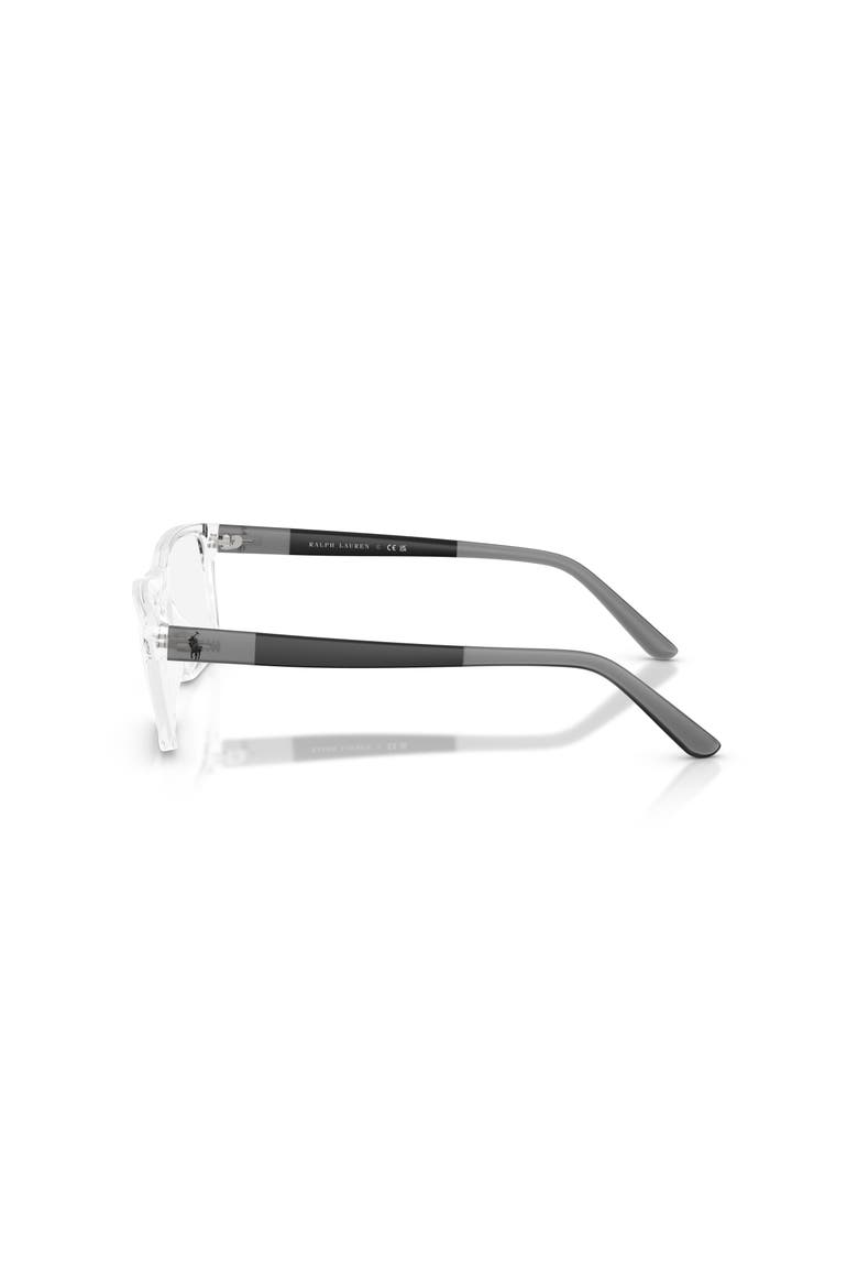 57mm Rectangle optical glasses, Alternate, color, Transparent