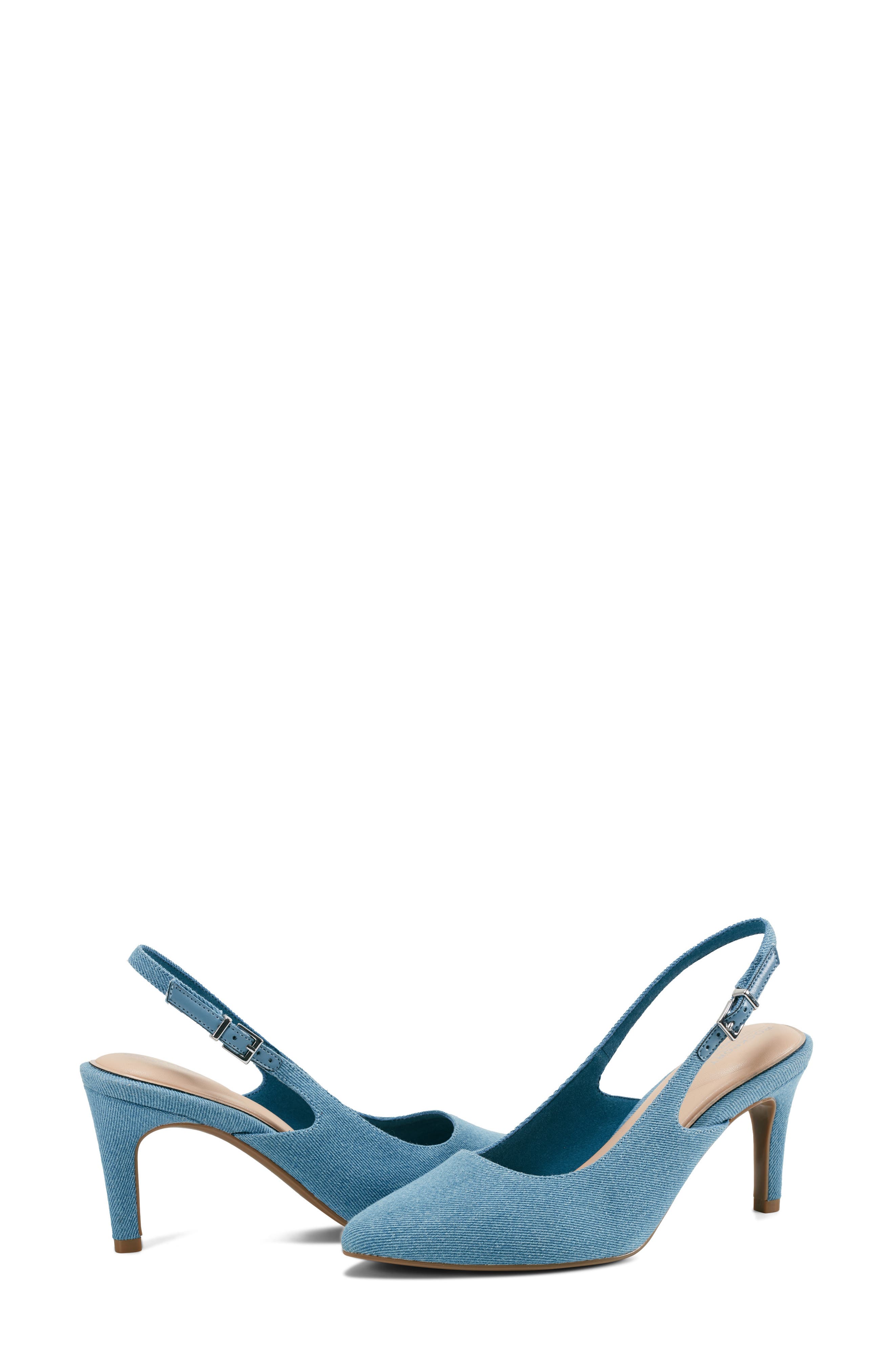 Rockport Jolie 3 Slingback Pointed Toe Pump, Alternate, color, Medium Blue