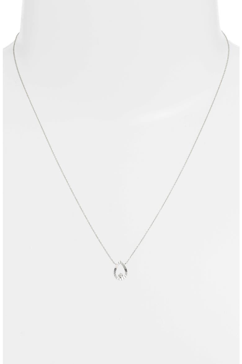 Mikaela Estelle Diamond Pear Pendant Necklace, Alternate, color, WHITE GOLD