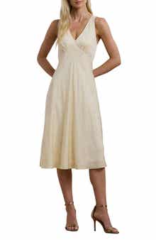 Lauren Ralph Lauren Floral Jacquard Sleeveless Midi Dress