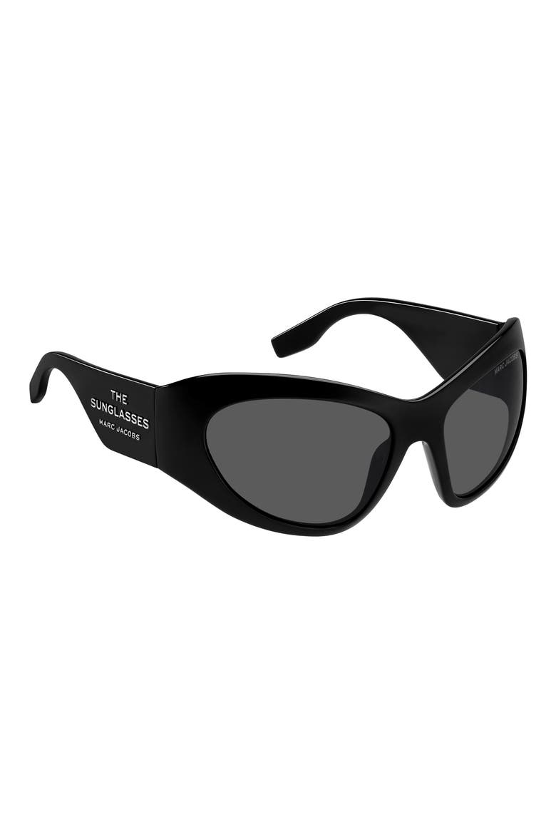 62mm Rectangular Sunglasses, Alternate, color, BLACK/ GREY