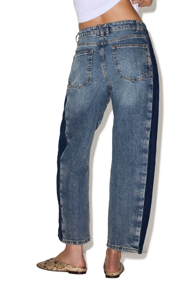 Lawrence High Waist Curved Leg Boyfriend Jeans, Alternate, color, IMPERIAL BLUE