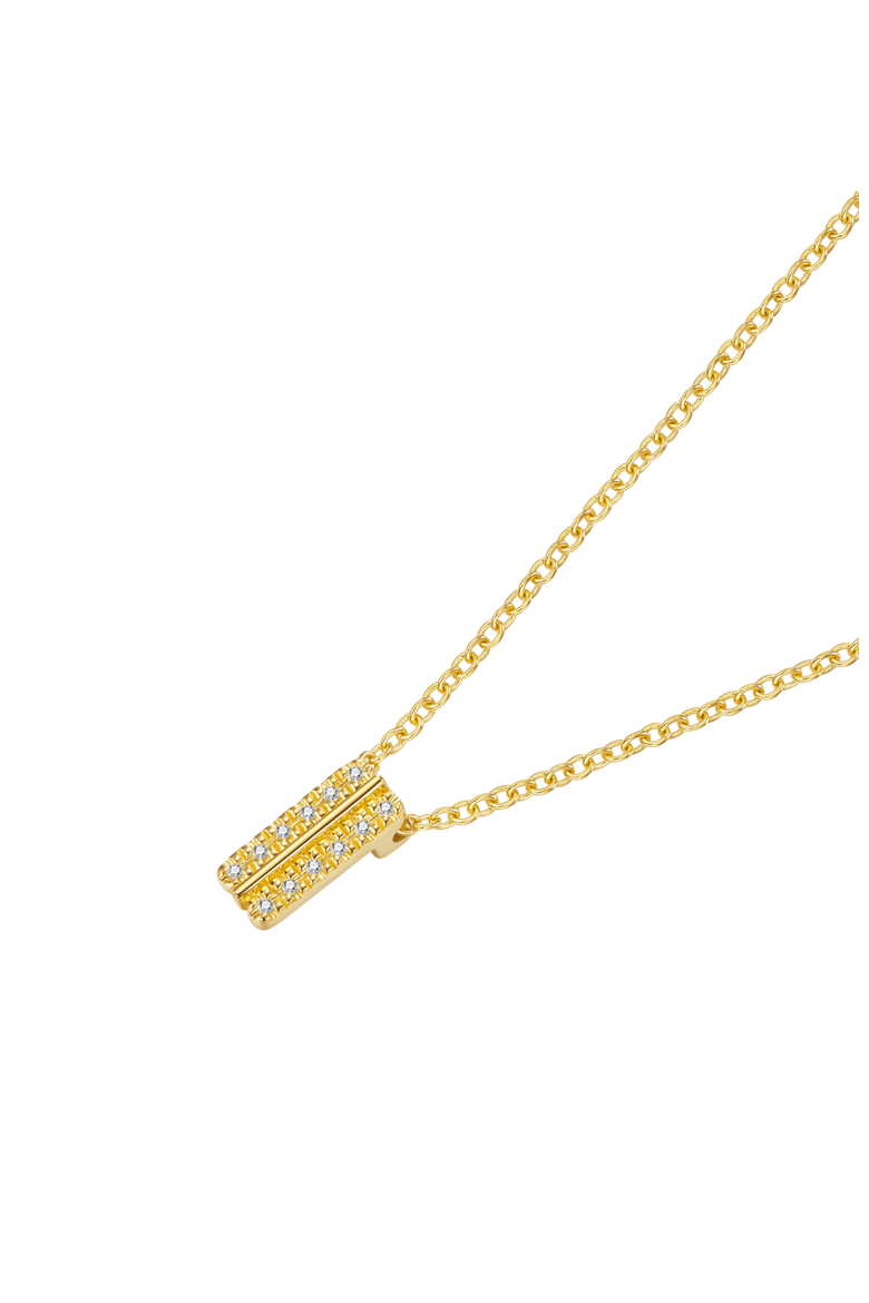Elaine Diamond Necklace | 12 natural diamonds | 925 Sterling Silver | Necklace | 16 - 17.5 in | Yellow 18k-Gold Plated, Alternate, color, Yellow 18k Gold Plated