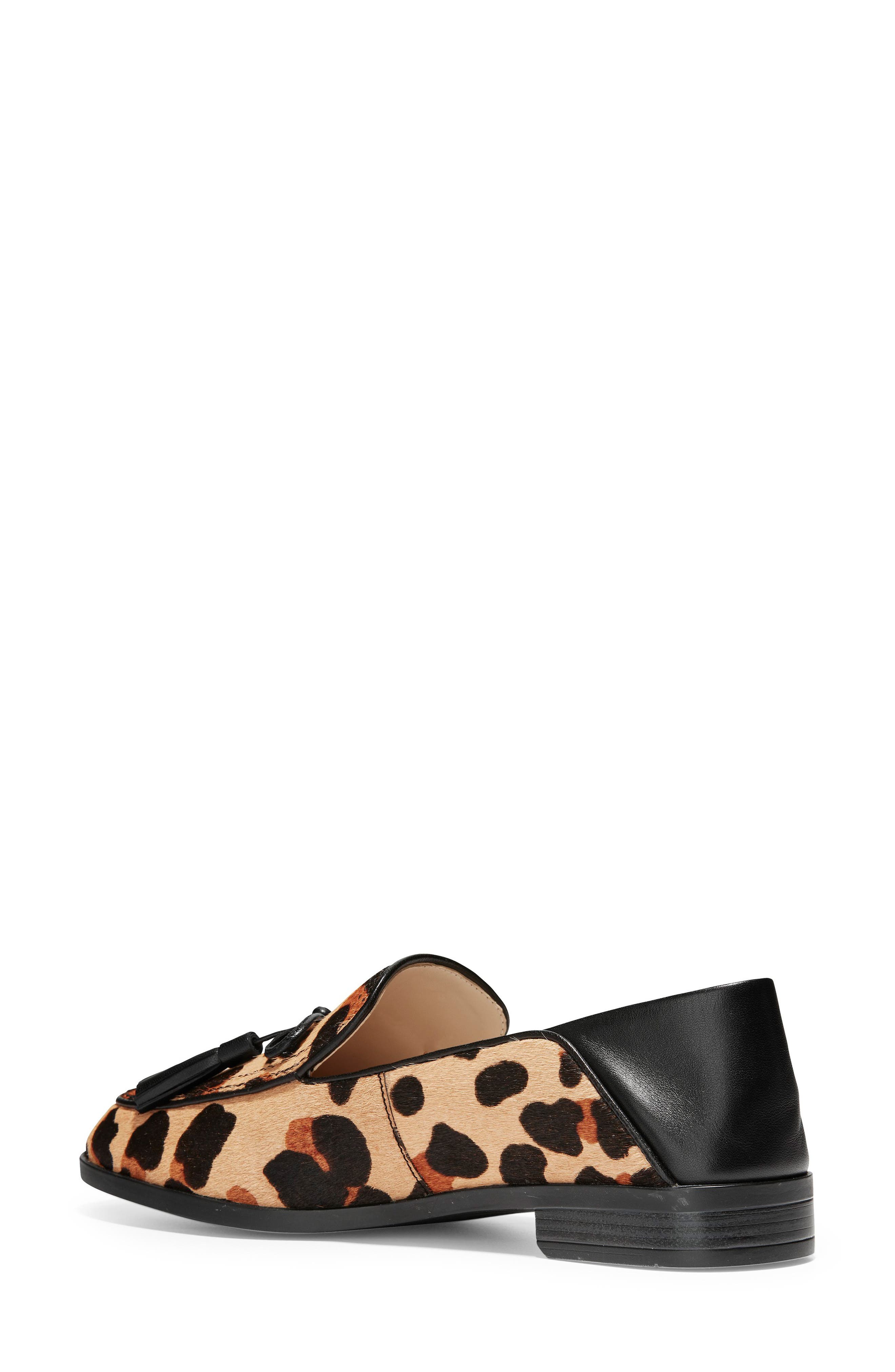 Pinch Tassel Genuine Calf Hair Loafer, Alternate, color, JAGUAR/ BLACK CALF HAIR