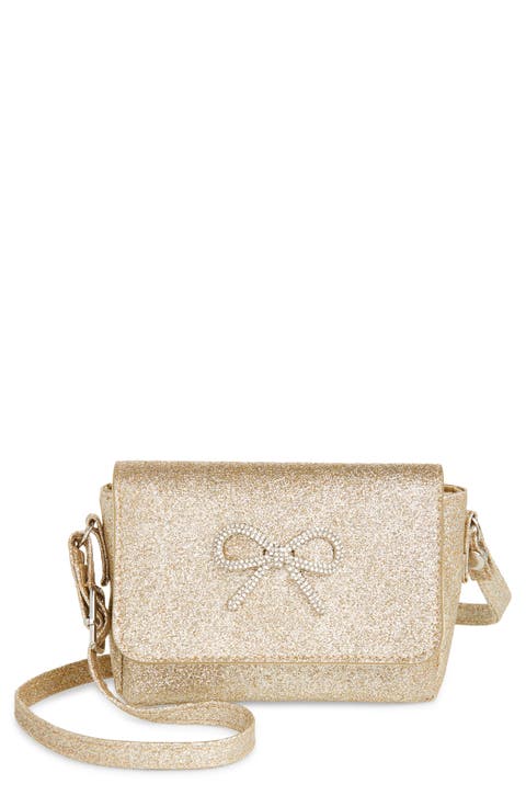 Kids' Crystal Bow Glitter Crossbody Bag