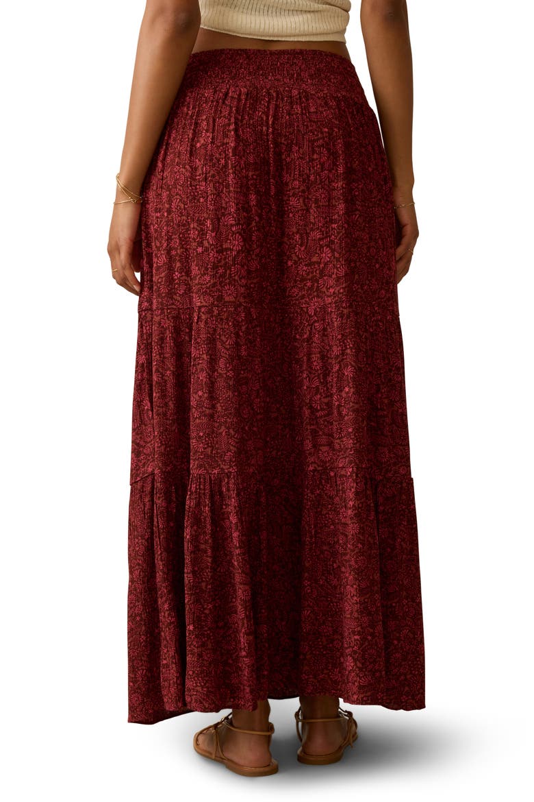 Woodstock Tiered Smocked Waist Skirt, Alternate, color, BELMONTE FLORAL