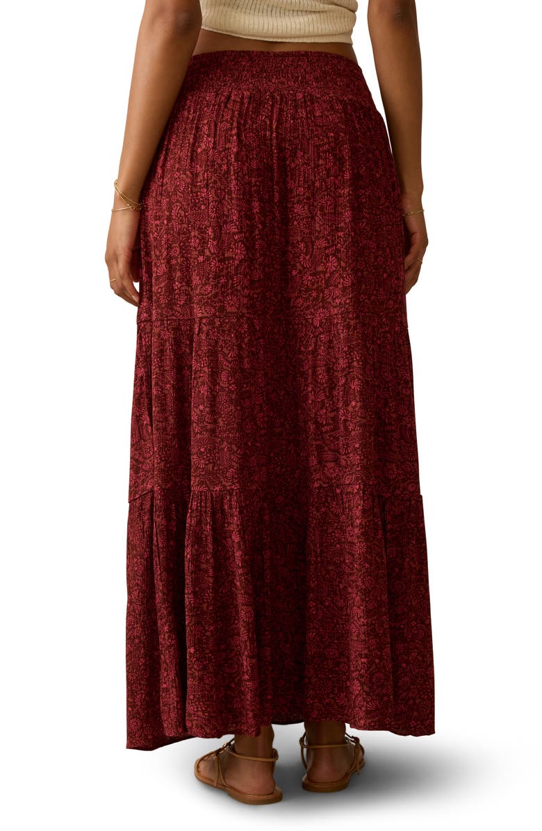 Faherty Woodstock Tiered Smocked Waist Skirt, Alternate, color, Belmonte Floral