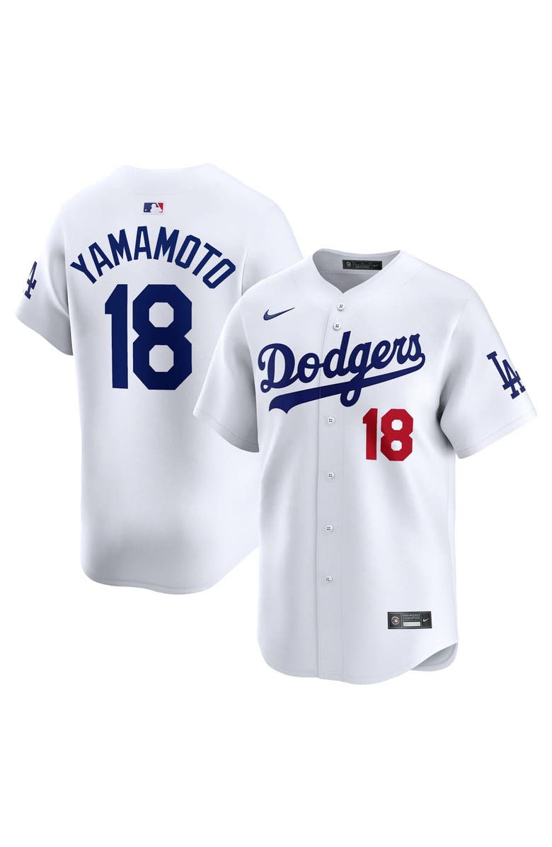 Nike Men's Nike Yoshinobu Yamamoto White Los Angeles Dodgers Home Limited Player Jersey, Main, color, 