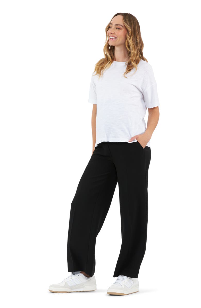 Ripe Maternity Alexa Wide Leg Maternity Work Pant - Black, Alternate, color, Black