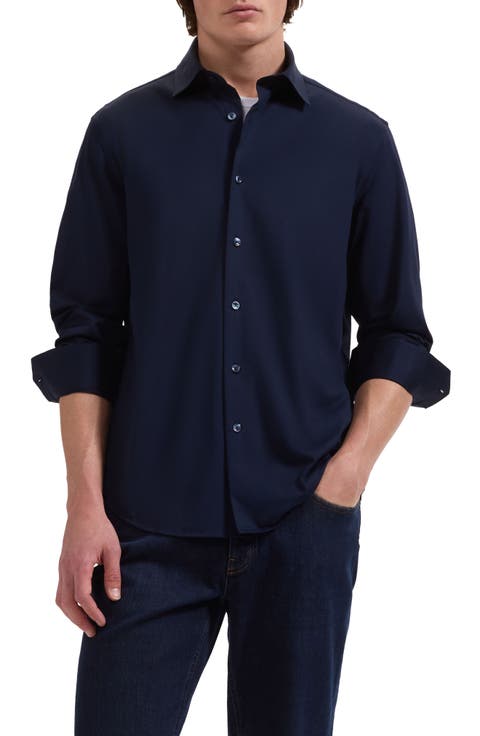 OoohCotton® Solid Button-Up Shirt
