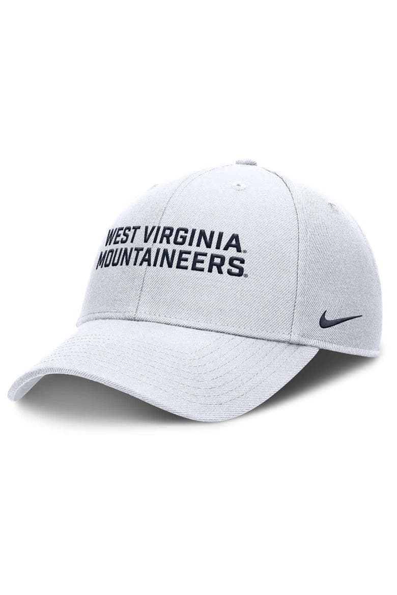Men's Nike  White West Virginia Mountaineers Rise Practice Adjustable Hat, Main, color, White