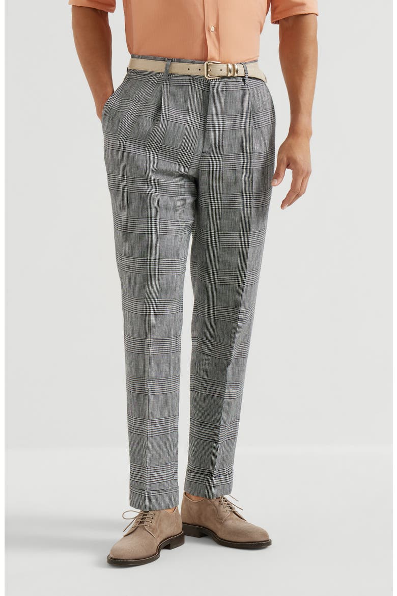 Prince of Wales trousers, Main, color, Black