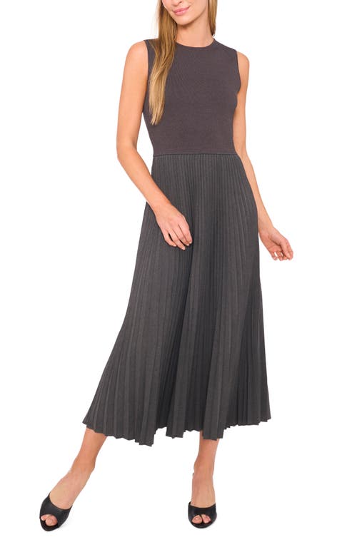 Halogenr Halogen(r) Mixed Media Sleeveless Maxi Dress In Gray