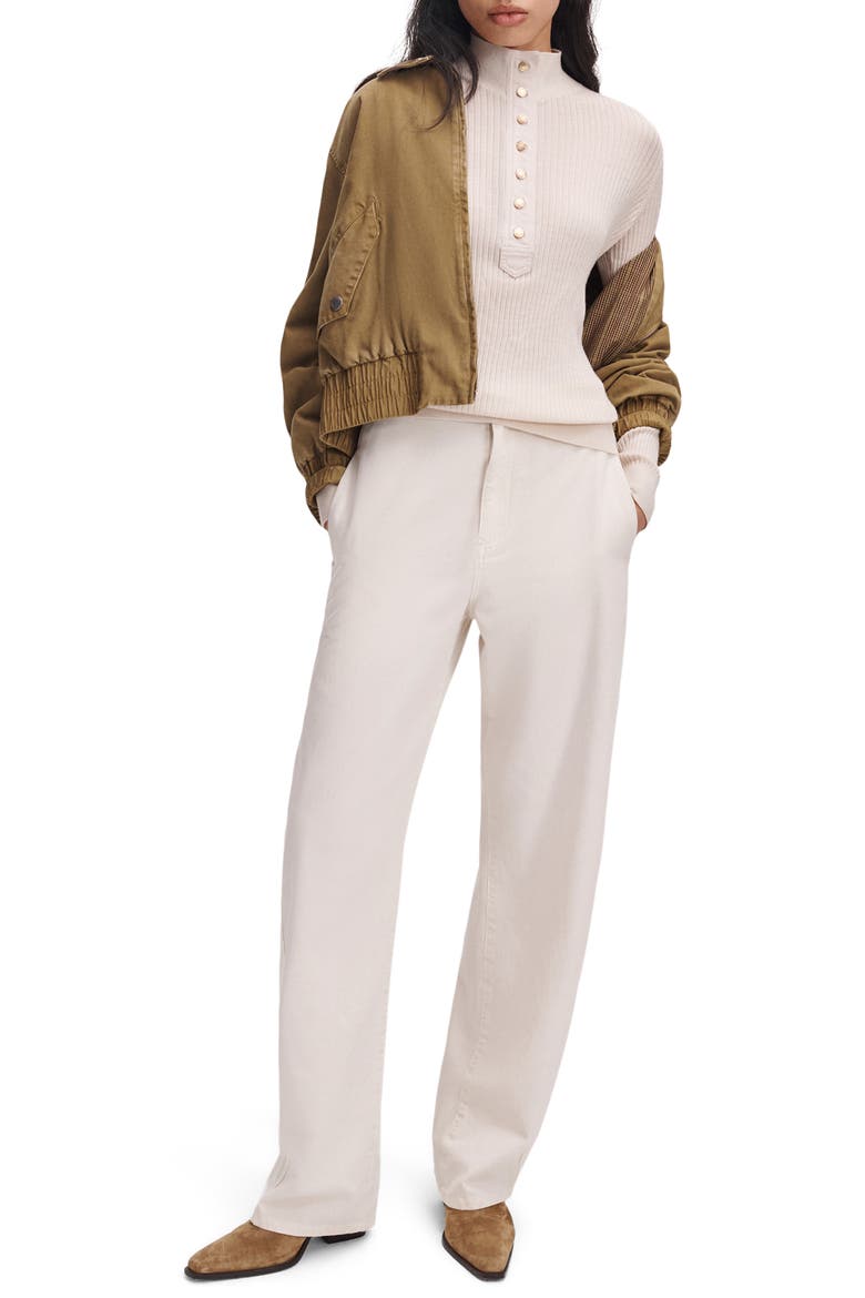 Lucy Henley Wool Sweater, Alternate, color, IVORY