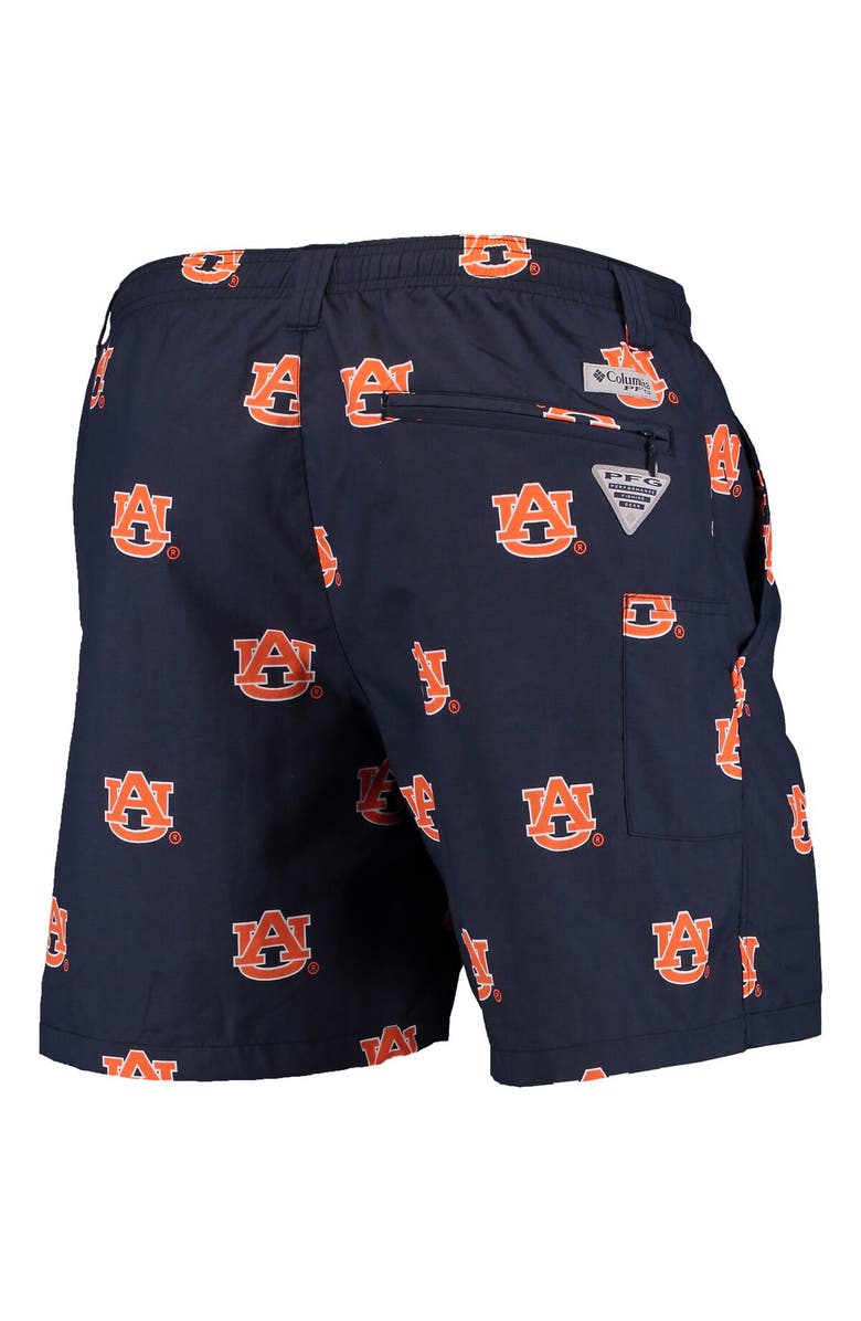 Columbia Men's Columbia Navy Auburn Tigers PFG Backcast II Omni-Shade Hybrid Shorts, Alternate, color,