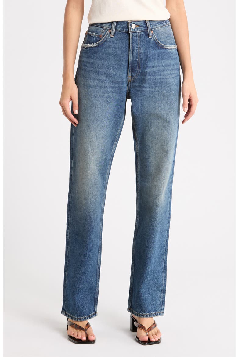 90s High Waist Straight Leg Jeans, Main, color, SONOMAINDIGO